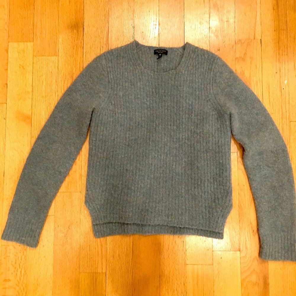 Rag & Bone patch-sleeve merino wool sweater XS-TP